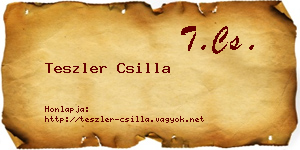 Teszler Csilla névjegykártya